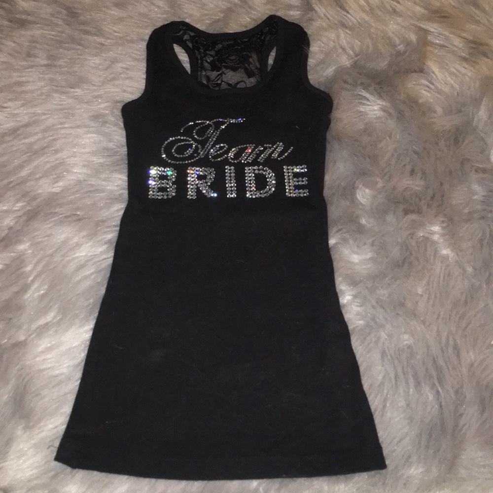 David’s Bridal ‘Team Bride’ lace tank